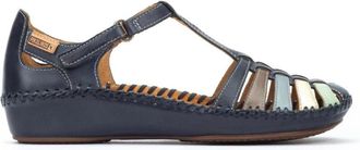 Pikolinos Blauwe leren damessandaal - Dames - Sandalen - Blauw - 41 EU - Leer - Schoenen