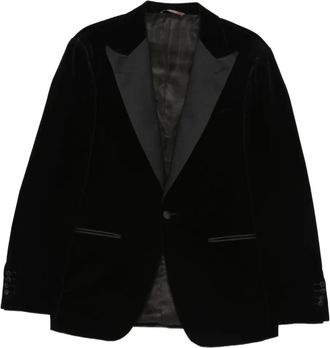 Canali Blazer met textuur - Zwart