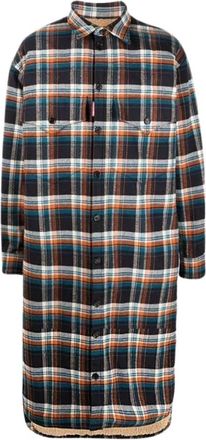 Dsquared2 Geruite Schotse Stijl Jas - Heren - Mantel - Veelkleurig - S - Katoen - Jassen