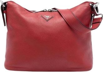 Prada Pre-owned Cross Body Bags, female, Red, Size: ONE SIZE Pre-owned Shoulder Bag
