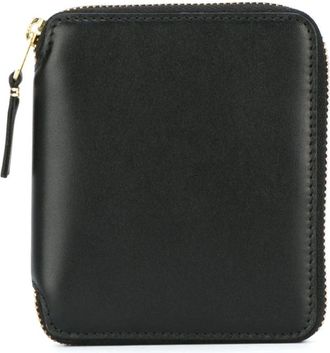 Comme Des Garçons Wallets & Cardholders, male, Black, Size: ONE SIZE Black Leather Zip-Around Wallet