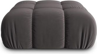 MICADONI Puf de terciopelo gris oscuro