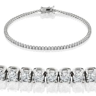 Pompeii3 2ct Lab Grown Diamond Tennis Bracelet 14K White Gold 7
