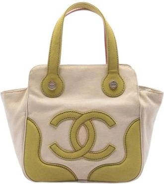 Chanel Borsa Pre-owned Vintage in Tela - - Pre-owned - Donna - Beige - ONE SIZE