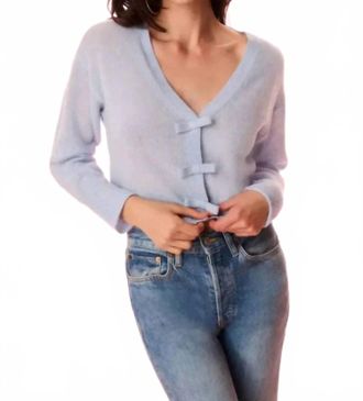 LoveShackFancy Luisella Cashmere Cardigan In Dewdrop