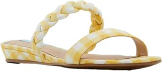 Draper James Chambray Braided Ellie Sandals Yellow ELLIE-YEL Womens