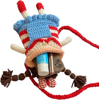 Generic Mobile Phone Bag, Funny Sausage Mouth Bag, Mobile Phone Bag as Shoulder Bag for Women, for Keys, Card, Make-Up, Women, Girls, Shopping, Travel, Campin