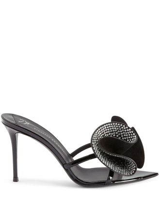 Giuseppe Zanotti Intriigo Charmante 105mm leather sandals - Black