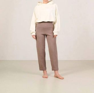 Lune Active Olly High-Waisted Knit Pants In Fossil