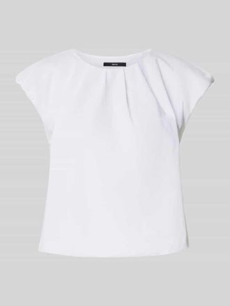 Zero Regular Fit Kurzarmbluse mit Kapp&auml;rmeln in Weiss, Gr&ouml;&szlig;e 40
