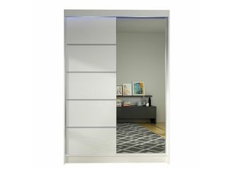 Mirjan24 Armario Closico Salvor Iii, Blanco, 200x120x58cm, Puertas De Armario: Correderas, N&uacute;mero De Estantes: 5, Led