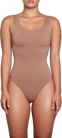 SKIMS Soft Smoothing Seamless Thong Bodysuit in Sienna at Nordstrom, Size Xx-Small Regular