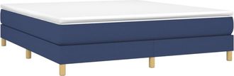 vidaXL Cama Sin Colch&oacute;n Tela Azul 160x200 Cm Vidaxl