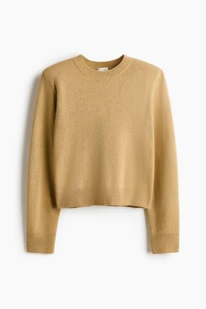 H&M Shoulder-pad Jumper in Beige at Nordstrom, Size Xx-Large