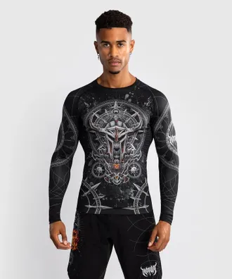 OEM Venum Rashguard Gladiator 5.0 Manga Larga Negro/plata M