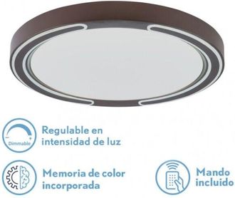 Fabrilamp Fabrilamp - Plafon 72w asher marron 3000-4000-6500k 5616lm 6x50x50cm remoto+reg.int+memoria