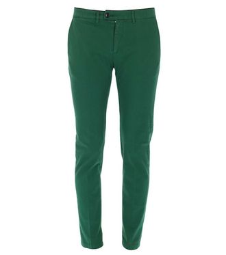 Department Five Green Slim Solid Pants