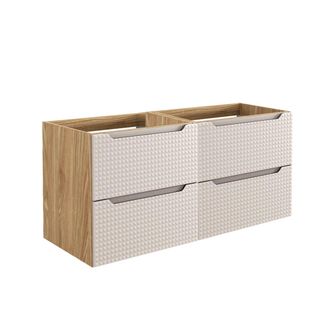Petits Meubles Mueble bajo lavabo 120cm paneles de melamina y mdf beige y madera
