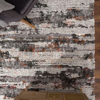 Paco Home Paco Home - Alfombra Salon De Habitacion Pelo Largo Motivo Abstract 3d Vintage 120x160 Cm, Multicolor
