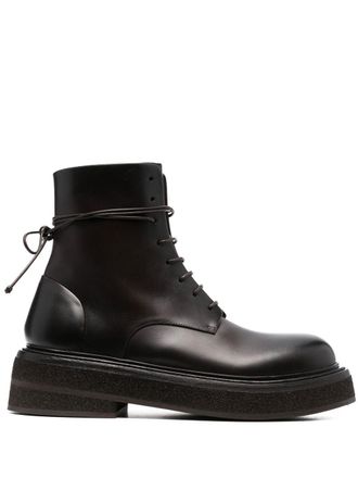 Marsèll Zuccone leren combat boots - Bruin