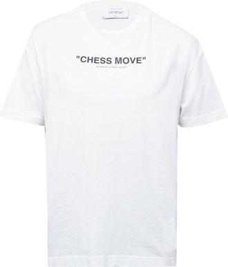 Off-white Womens Off White Off Chess Tee in Black - Size 14 UK