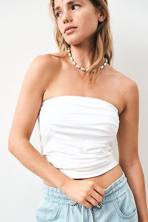 Anthropologie Pearl Color Cord Necklace