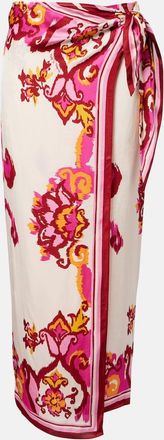 Poupette St Barth Dana printed wrap skirt
