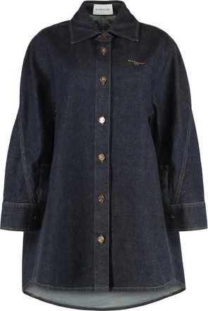 Givenchy Dames, Blouses & Shirts, Blauw, Maat: XS Katoen