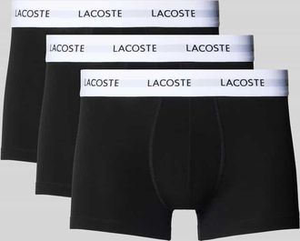 Lacoste Trunks im 3er-Pack aus Baumwoll-Mix in Black, Gr&ouml;&szlig;e XXL