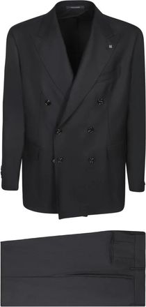 Tagliatore New York Double-Breasted Pak - Heren - Business pakken - Zwart - S - Wol - Kostuums