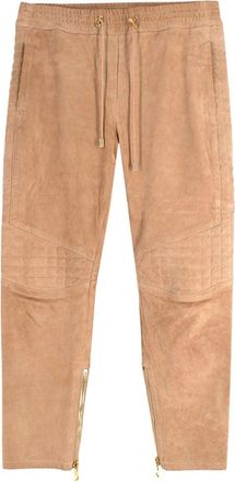 Balmain Camel Suede Joggers Size M