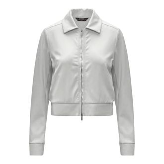K-Way K-Way, Zip-throughs, female, Beige, Size: XS Felpa in tessuto spacer