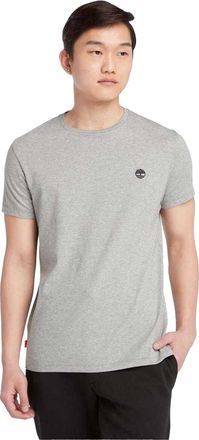 Timberland Heren Oyster River Boom Logo Katoen Slim T-shirt (Grijs)