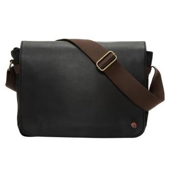 Manhattan Portage Waxed Nylon Sheridan Messenger Bag in Black at Nordstrom, Size Large