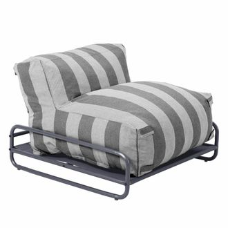 Oviala Sill&oacute;n modular de jard&iacute;n a rayas con estructura gris
