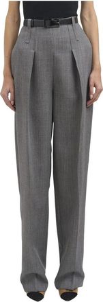 Elisabetta Franchi Pantaloni in lana - Trousers - Mujer - Gris - S