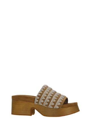 Mou Brown Monoband Upper Monoband Sandals