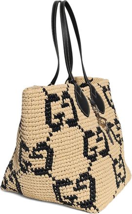 Gucci medium Woven tote bag - Neutrals