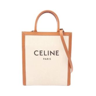Celine Pre-owned Tote Bags, female, Beige, Size: ONE SIZE Pre-owned Small Vertical Cabas Triomphe Canvas Leather 2way Tote Bag