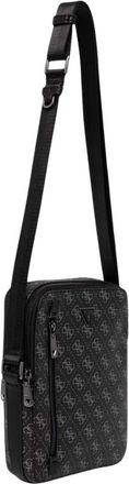 Guess Torino Crossbody Bag - Heren - Schoudertassen - Zwart - ONE Size - Leer - Tassen
