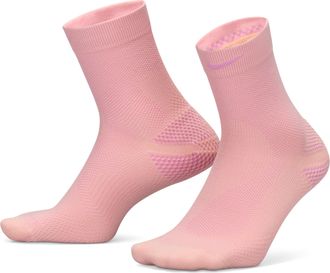 Nike Unisex Run Lightweight Running Micro-Crew Socks (1 Pair) in Orange | IB6114-800