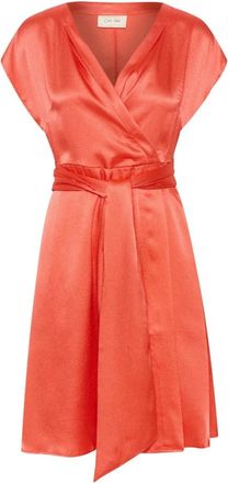 Cream Vestido cruzado - Dresses - Mujer - Rojo - XS