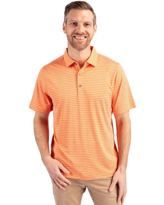 Cutter & Buck Forge Eco Heather Stripe Stretch Recycled Mens Polo