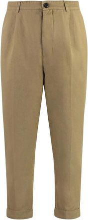 Dondup Adam Katoen Chino Broek - Heren - Chinos - Beige - W35 - Katoen - Broeken