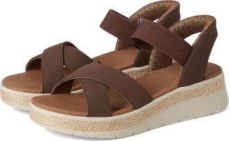 Skechers Womens Sun Ray-Hands Free Slip-ins Sandal, Chocolate, 8.5 Wide