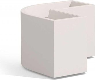 Monacis Monacis - Jardinera Angular De Resina 80x35 Cm Mod. Flowerpot Angular Blanco