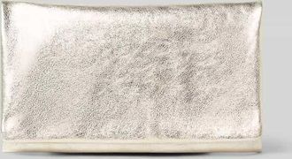 Abro Abro Clutch aus echtem Leder Modell Mimosa in Metallic Beige, Größe 1