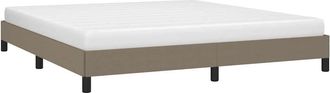 vidaXL Cama Sin Colch&oacute;n Tela Gris Taupe 180x200 Cm Vidaxl