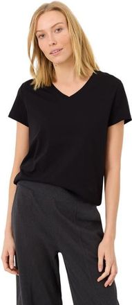 Pact Organic Cotton Softspun Essential V-Neck Tee in Black at Nordstrom, Size Xx-Large