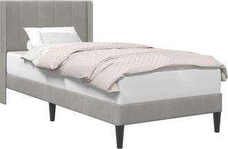 vidaXL Estructura De Cama Gris Claro 100 X 200 Cm Terciopelo Vidaxl